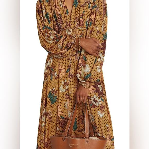 NWOT Ulla Johnson Noemi Cold Shoulder Long Sleeve Maxi Dress Size P(0) - Picture 6 of 15